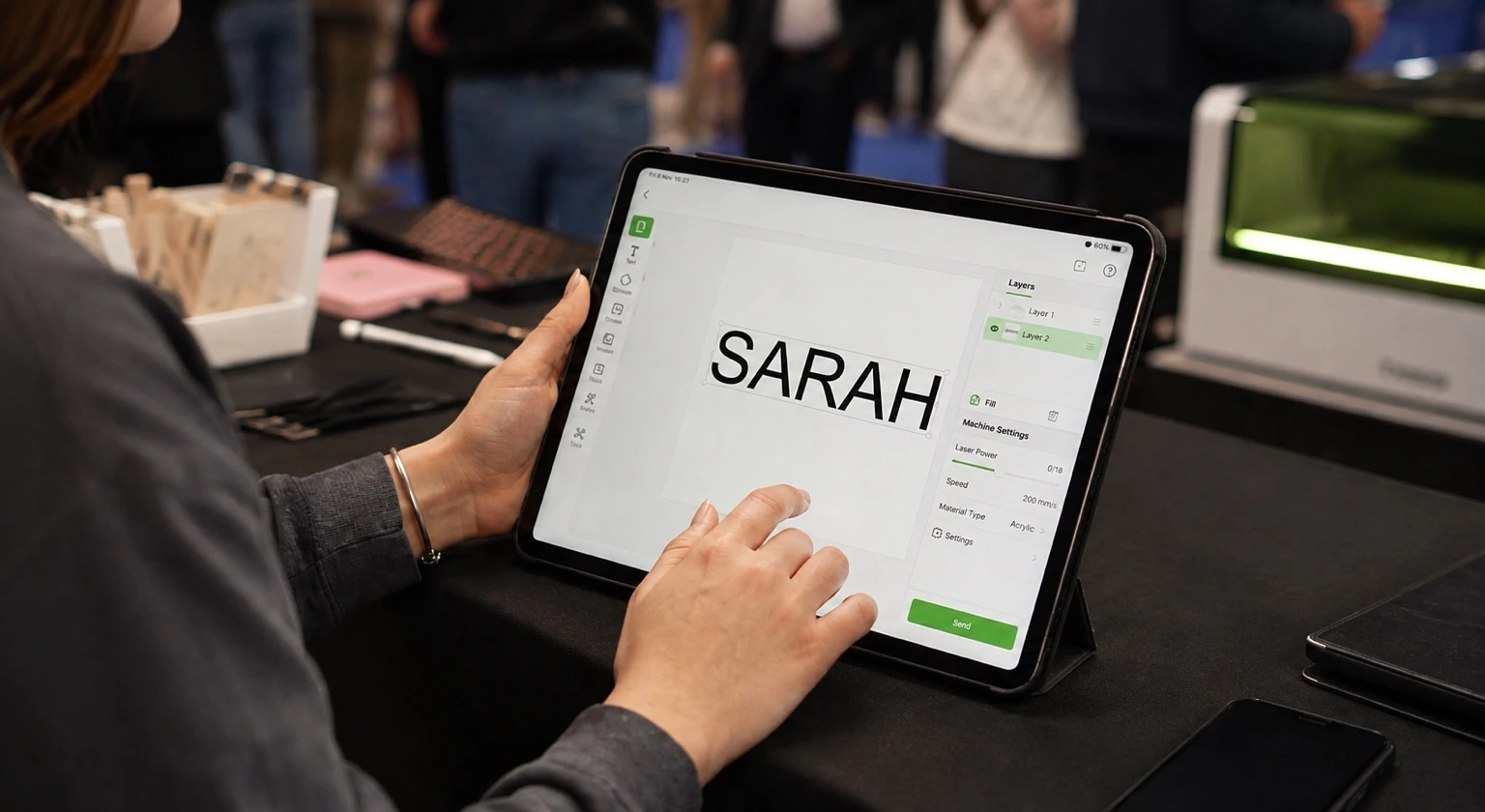 Name entry on tablet